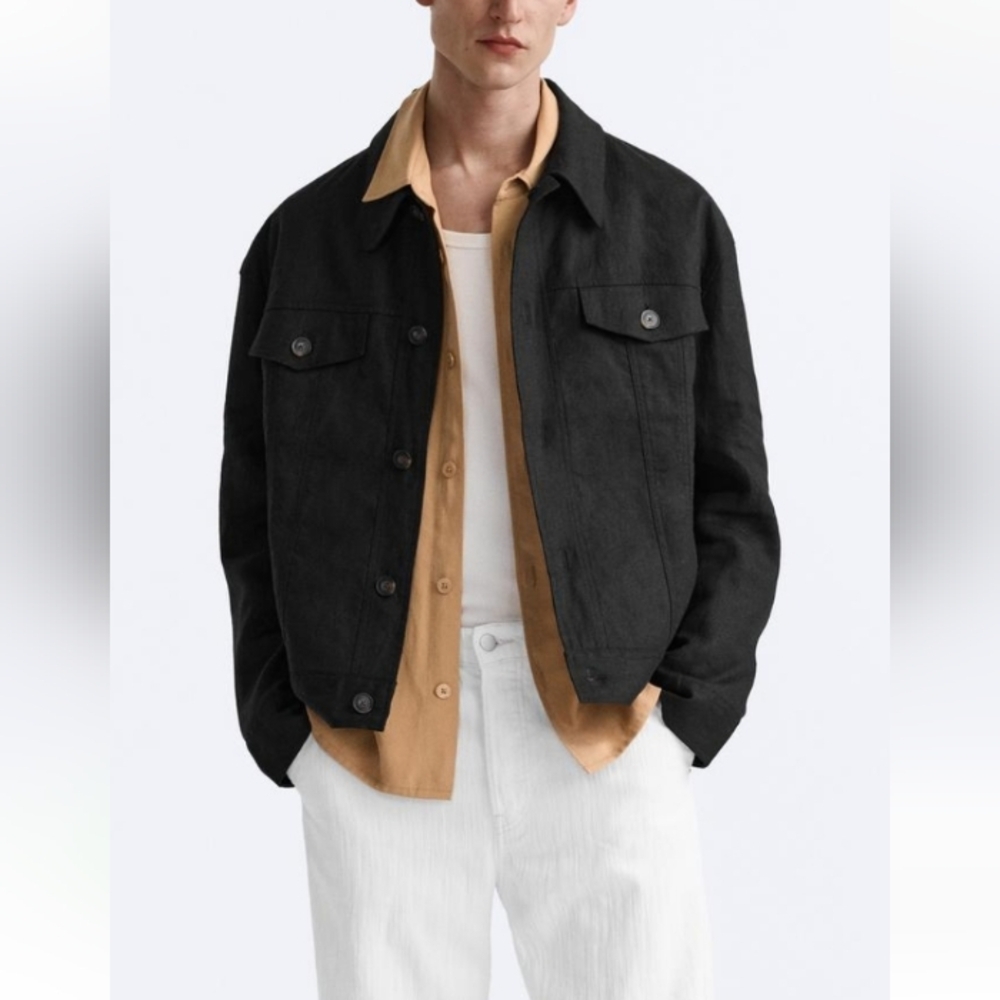 Zara Men’s Linen Jacket Sz-L
